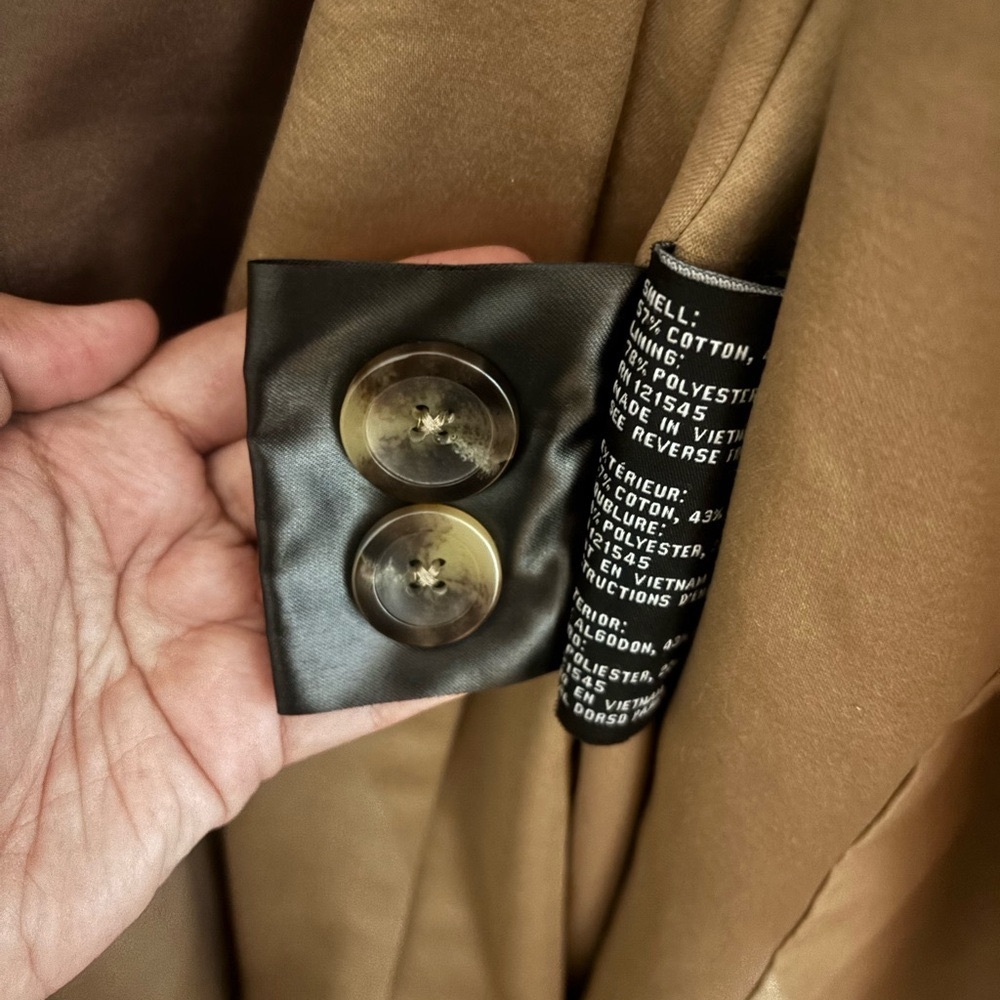 London Fog Tan Double-Breasted Trench Coat - Picture 12 of 13